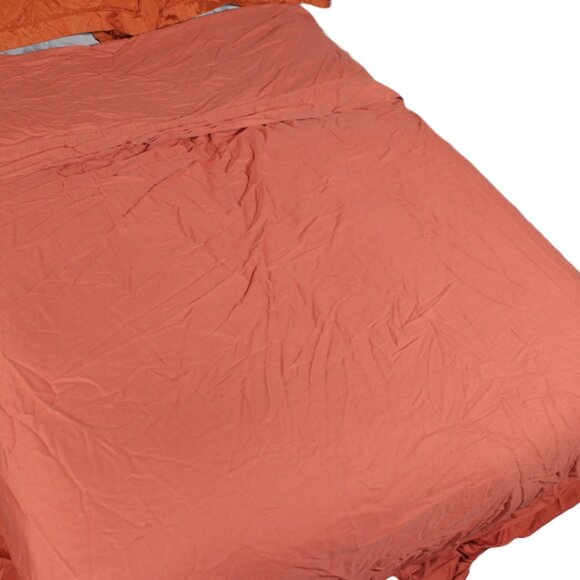 Linden Street 100% Egyptian Cotton Flat Sheet Queen/Small King Size Terracotta - Picture 3 of 6